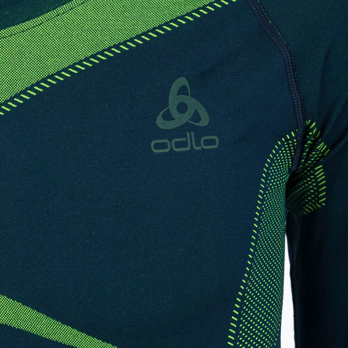 Men's thermal underwear ODLO Fundamentals Performance Warm Long green/green 196082/21022 6