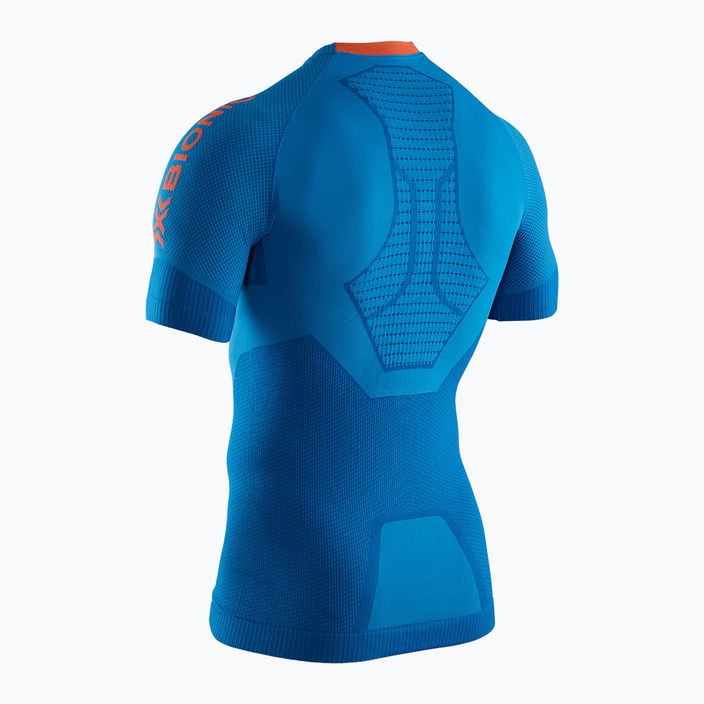 Men's X-Bionic Invent 4.0 Run Speed teal blue/curcuma orange running shirt 2