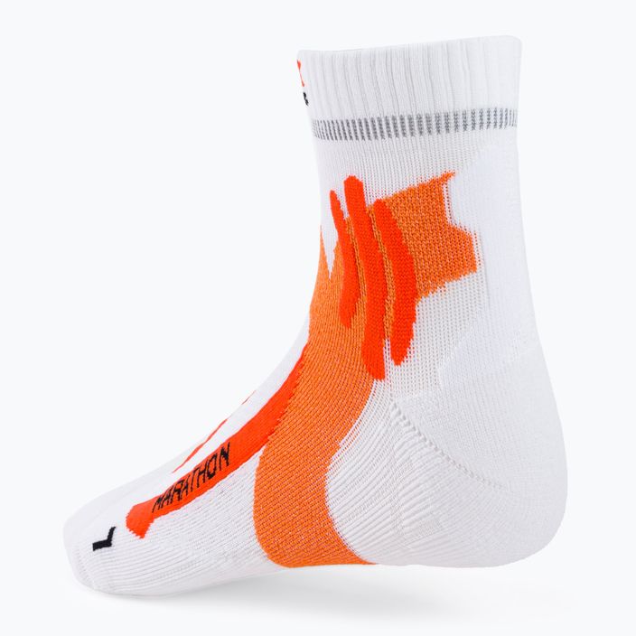 Men's X-Socks Marathon 4.0 U orange and white running socks RS11S19U-W017 2