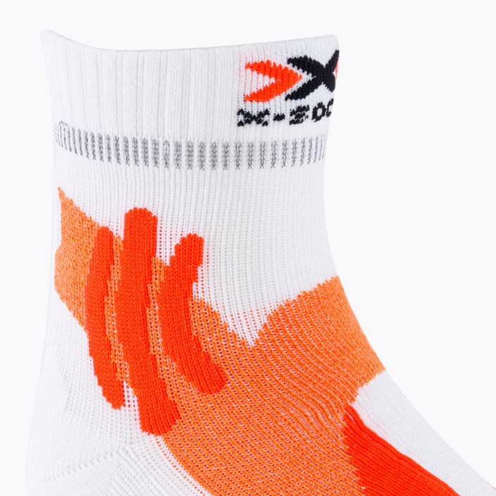 Men's X-Socks Marathon 4.0 U orange and white running socks RS11S19U-W017 3