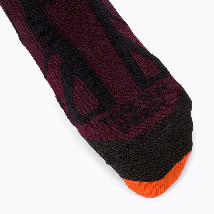 Men's trail socks X-Socks Trail Run Energy burgundy-orange RS13S19U-O003 4