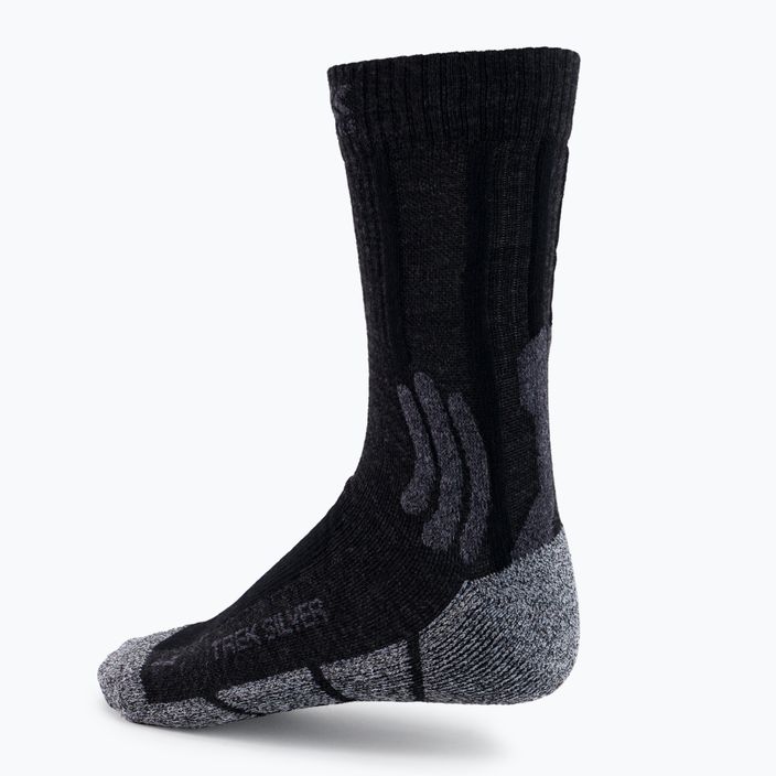Men's trekking socks X-Socks Trek Silver black/grey TS07S19U-B010 3