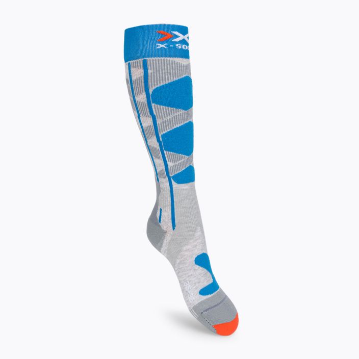 Women's ski socks X-Socks Ski Control 4.0 grey-blue XSSSKCW19W
