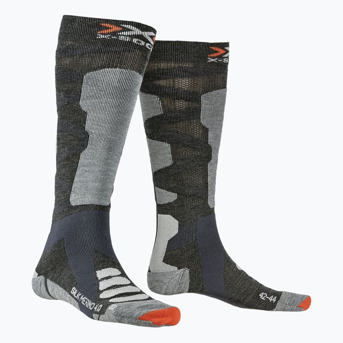 X-Socks Ski Silk Merino 4.0 grey socks XSSSKMW19U 4