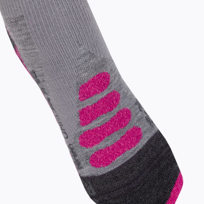 Women's ski socks X-Socks Ski Silk Merino 4.0 grey XSSSKMW19W 3
