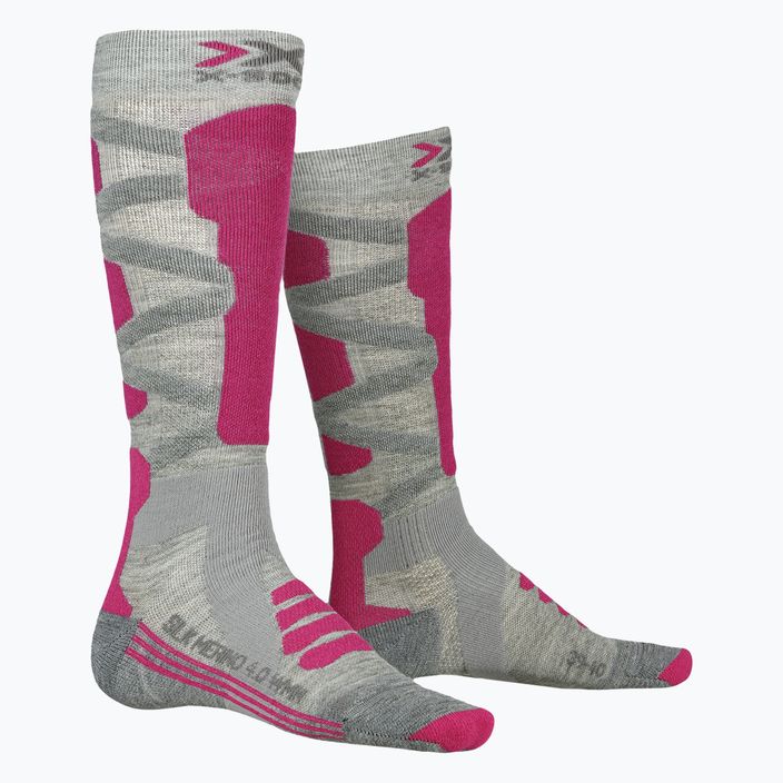 Women's ski socks X-Socks Ski Silk Merino 4.0 grey XSSSKMW19W 4