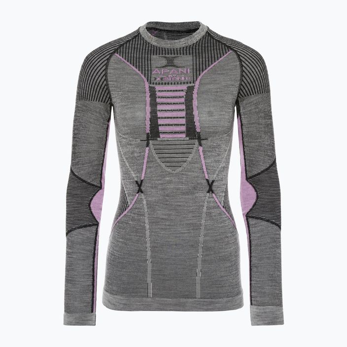 Women's thermal T-shirt X-Bionic Apani 4.0 Merino grey/purple APWT06W19W