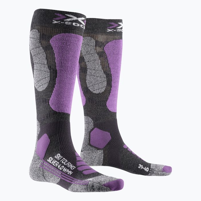 Women's ski socks X-Socks Ski Touring Silver 4.0 grey XSWS47W19W 4
