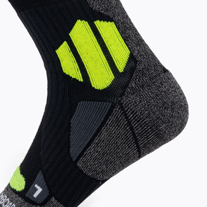 Snowboard socks X-Socks Snowboard 4.0 black/grey/phyton yellow 3