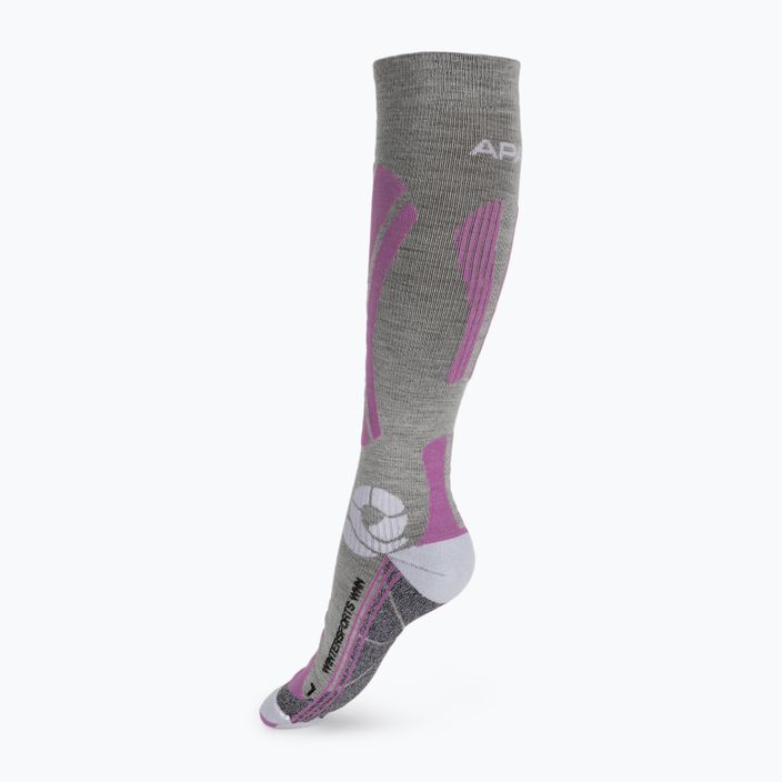 Women's ski socks X-Socks Apani Wintersports grey APWS03W20W 2