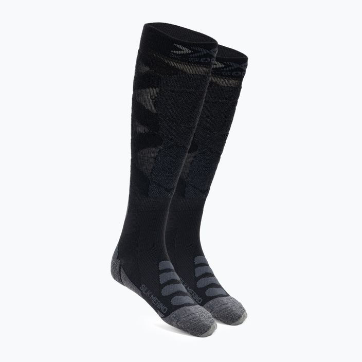 X-Socks Ski Silk Merino 4.0 black/dark grey melange socks