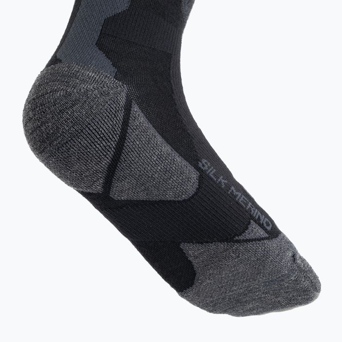 X-Socks Ski Silk Merino 4.0 black/dark grey melange socks 3