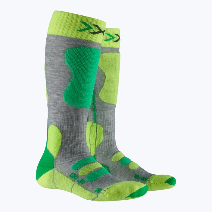 Children's ski socks X-Socks Ski 4.0 grey-green XSSS00W19J 4