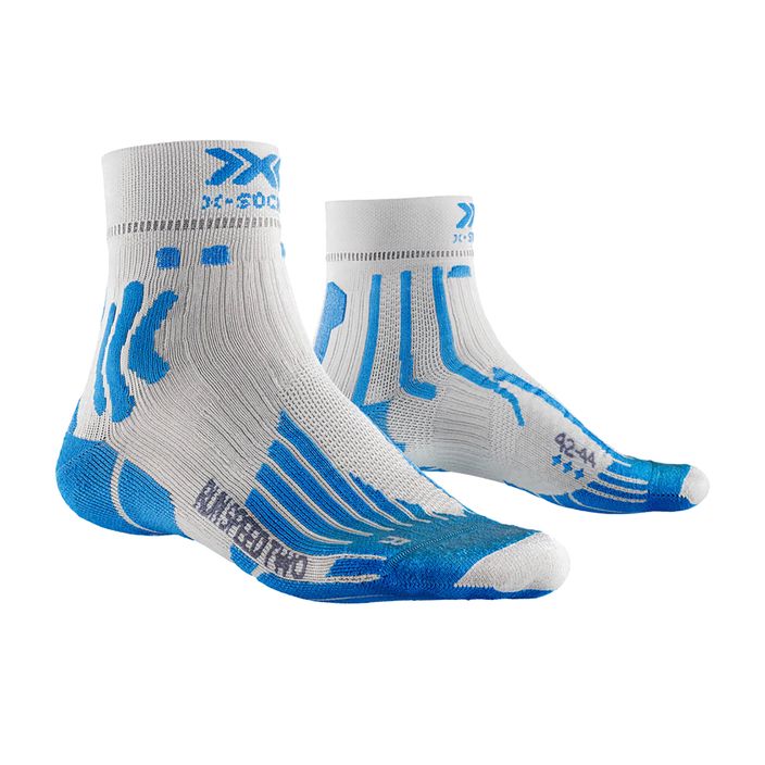 Men's X-Socks Run Speed Two 4.0 pearl grey/invent blue running socks 2