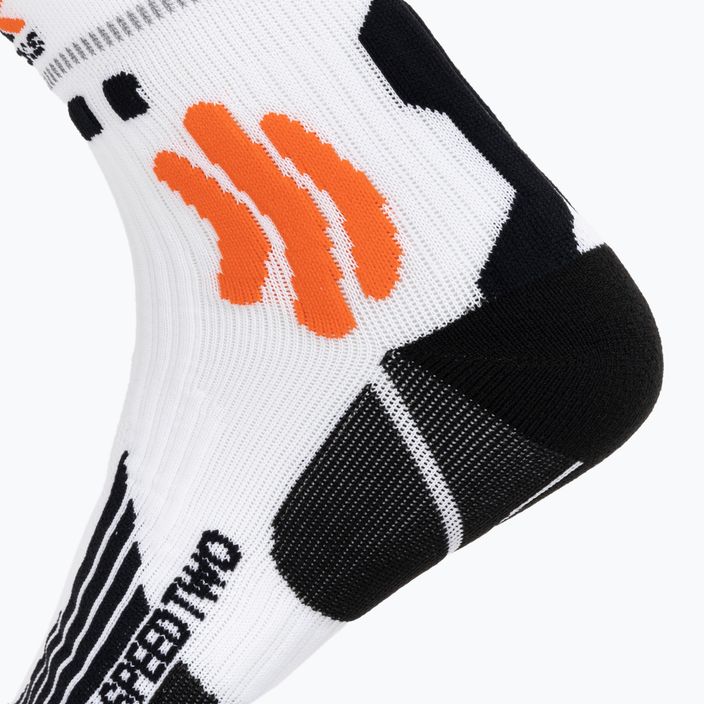 Men's X-Socks Run Speed Two 4.0 running socks arctic white/trick orange 4