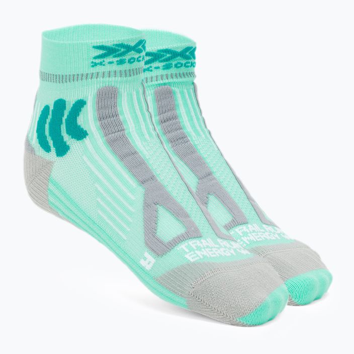 Women's X-Socks Trail Run Energy 4.0 running socks audrey green/pearl grey