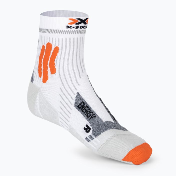 Men's X-Socks Marathon Energy 4.0 running socks arctic white/trick orange 2
