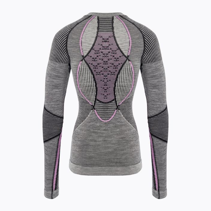 Women's thermal sweatshirt X-Bionic Merino black/grey/magnolia 2
