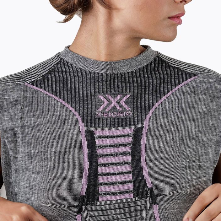 Women's thermal sweatshirt X-Bionic Merino black/grey/magnolia 4