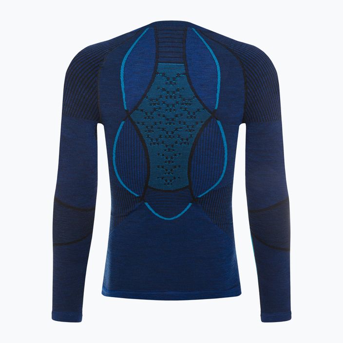 Men's X-Bionic Merino thermal sweatshirt dark ocean/sky blue 3
