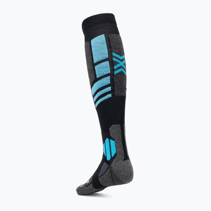Snowboard socks X-Socks Snowboard 4.0 black/grey/teal blue 2