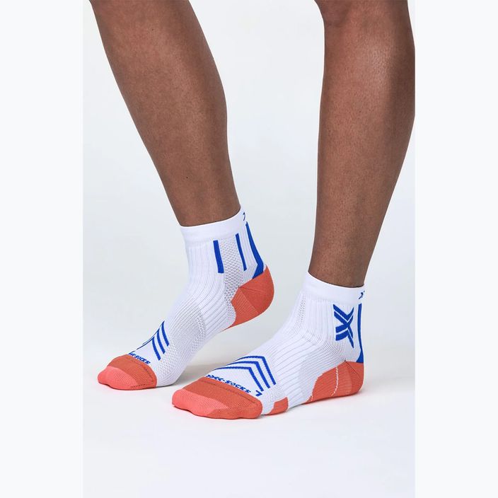Men's X-Socks Run Expert Ankle running socks white/orange/twyce blue 2