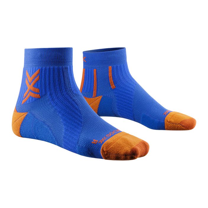 Men's X-Socks Run Perform Ankle twyce blue/orange running socks 2