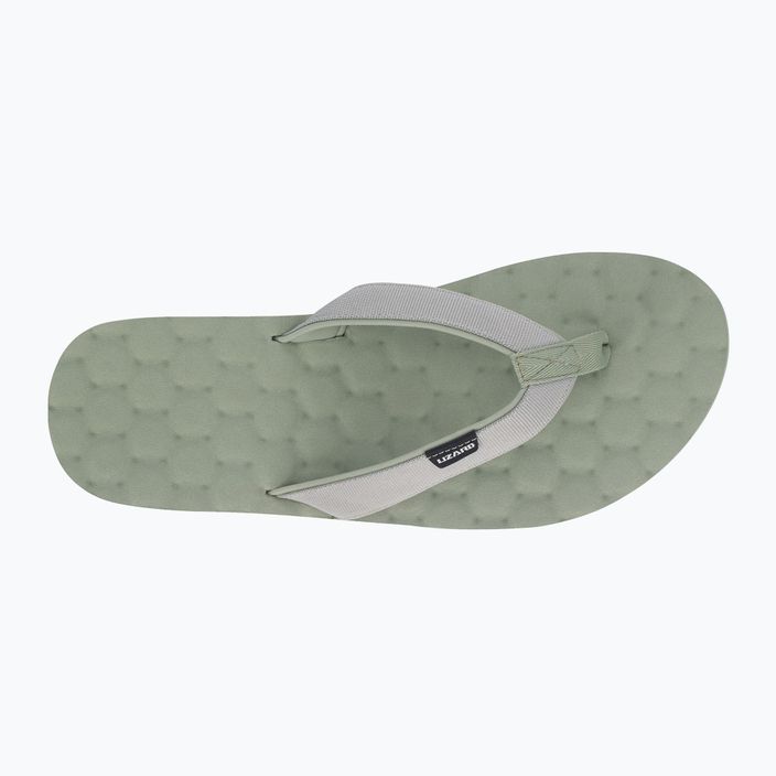 Lizard Way women's flip flops silver green/light grey 12