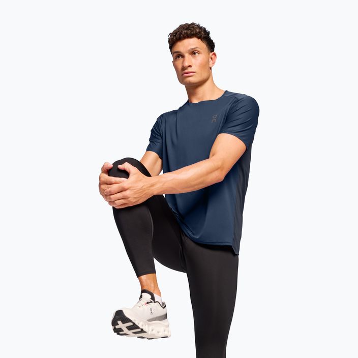 Men's On Running Performance-T denim/navy running shirt 4