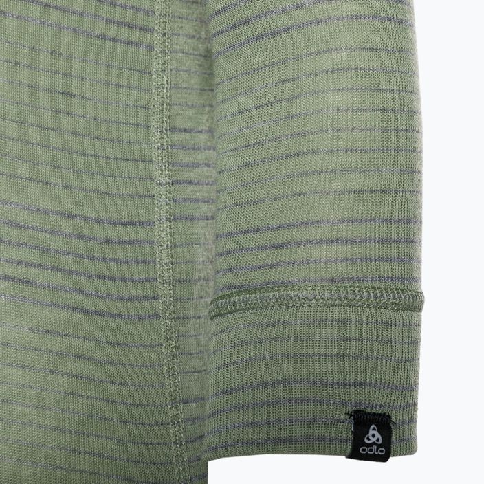 Children's thermal underwear ODLO Active Warm Eco Long steel grey melange/matte green 4