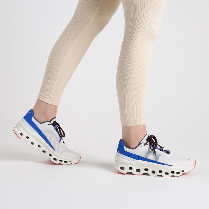 Women's running shoes On Cloudmonster white and blue 6198648 2
