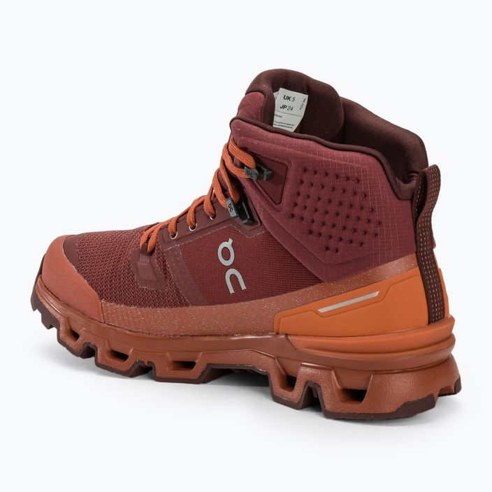 Women's trekking shoes On Running Cloudrock 2 Waterproof beet/auburn 3