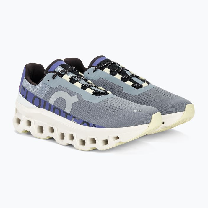 Men's On Running Cloudmonster mist/blueberry running shoes 4