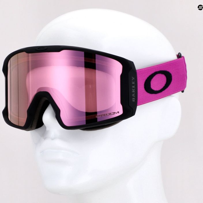 Oakley Line Miner matte ultra purple/prizm snow hi pink iridium ski goggles OO7093-57 5