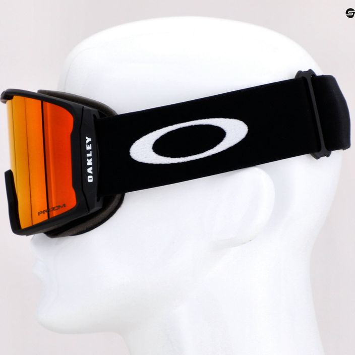 Oakley Line Miner matte black/prizm snow torch iridium ski goggles OO7070-02 5