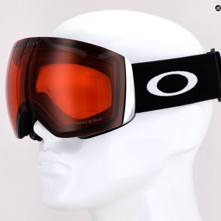 Oakley Flight Deck matte black/prizm snow rose ski goggles OO7050-03 5