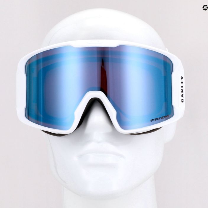 Oakley Line Miner matte white/prizm snow sapphire iridium ski goggles OO7070-73 6