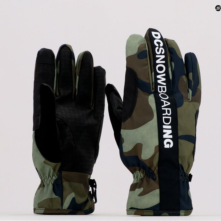 Men's snowboard gloves DC Salute woodland camo green 6