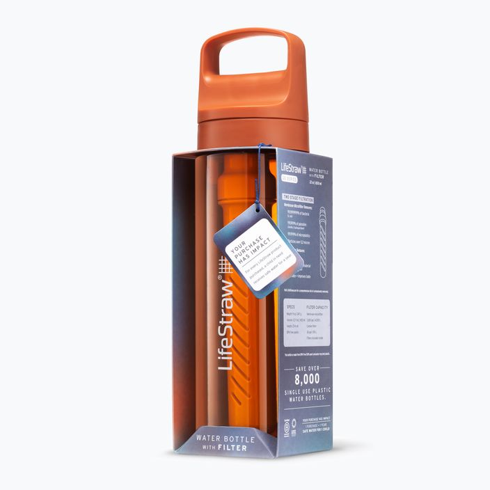 Lifestraw Go 2.0 travel bottle with filter 650 ml kyoto orange 4