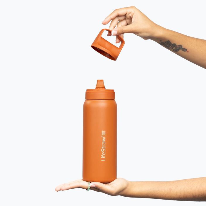 Lifestraw Go 2.0 Steel travel bottle with filter 700 ml kyoto orange 3