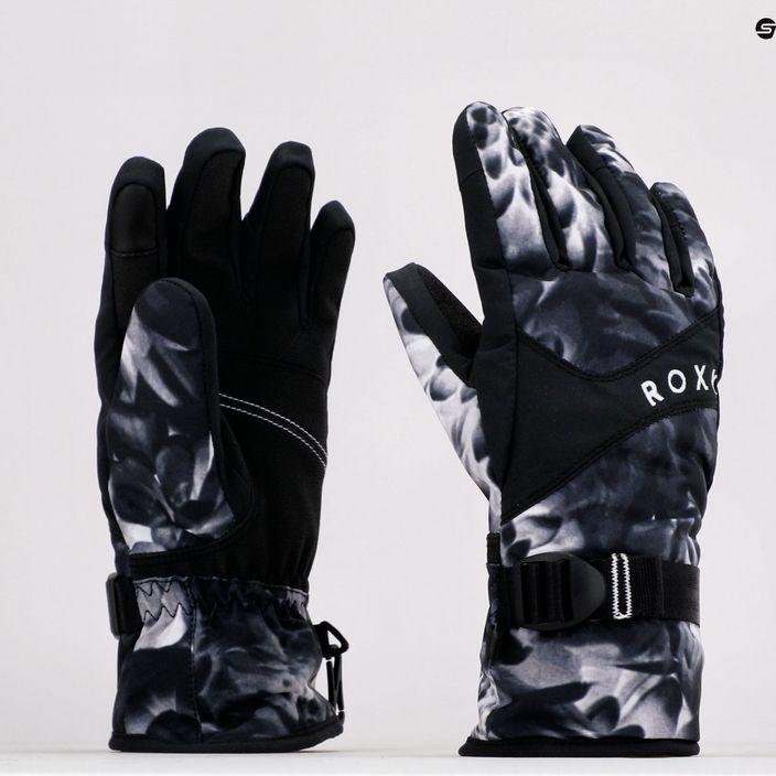Women's snowboard gloves ROXY Jetty 2021 true black future flower 6