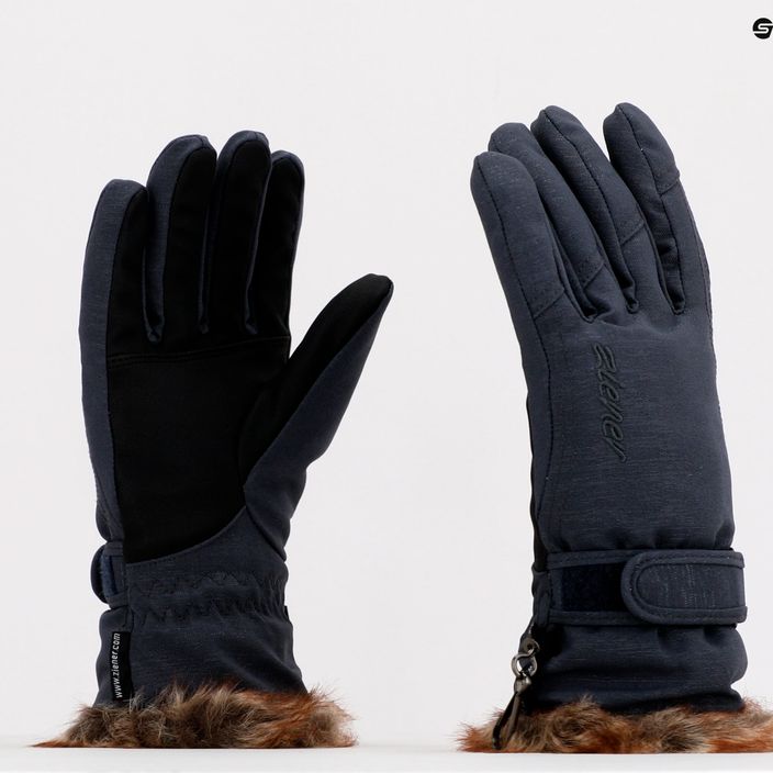Women's ski gloves ZIENER Kim navy blue 801117.369 7