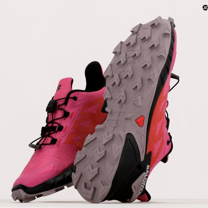 Women's running shoes Salomon Supercross 4 pink L41737600 13
