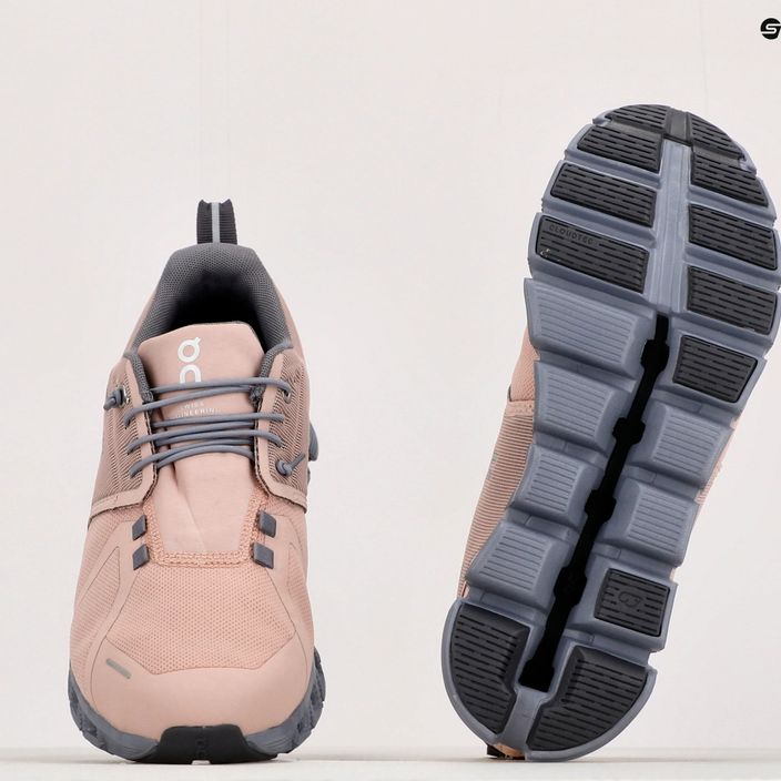 Women's running shoes On Cloud 5 Waterproof pink 5998527 12