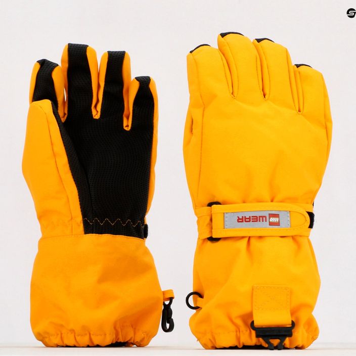 LEGO Lwatlin 700 children's ski gloves dark yellow 22865 6