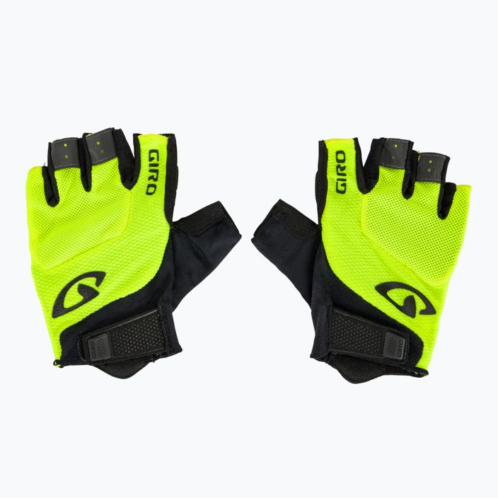 Men's cycling gloves Giro Bravo Gel highlight yellow 3