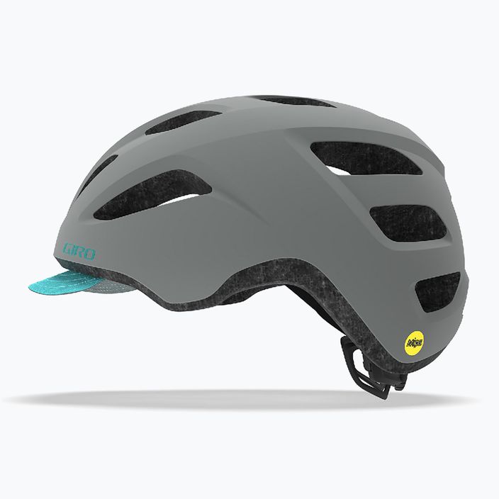 Giro Trella Integrated MIPS matte grey dark teal bicycle helmet 8