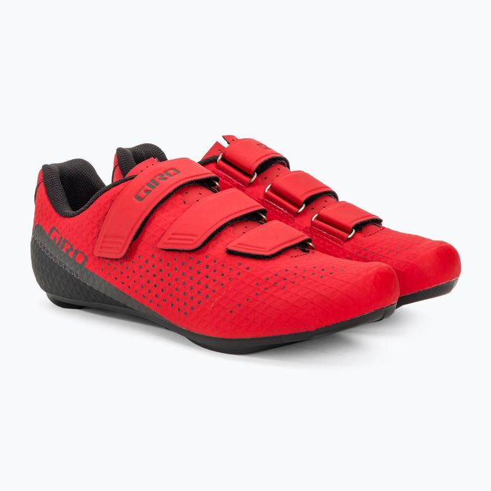 Men's Giro Stylus bright red road shoes 3