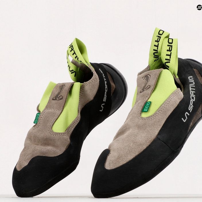 La Sportiva Cobra Eco climbing shoe brown and green 20O804705 11