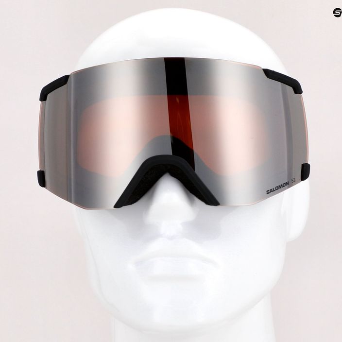 Salomon S/View ski goggles black/flash tonic orange L47006500 11
